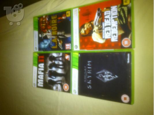 PoulaTo: 4 Games Xbox 360 L.A Noire,Mafia II,The Elder Scrolls V Skyrim,Red Dead Redemption